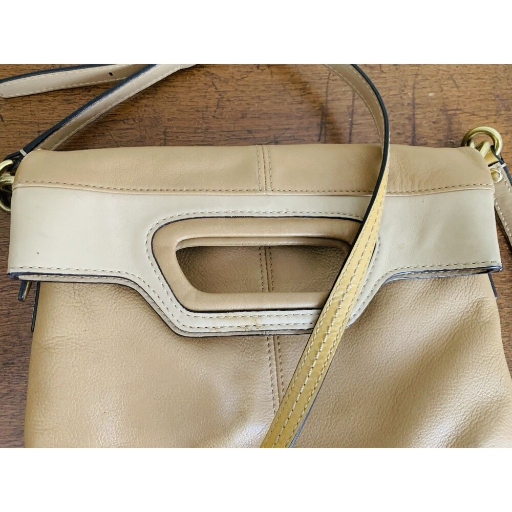 COACH 13388 Pristine! Bonnie Cashin Vintage tan two-tone leather foldover bag - Picture 3 of 9